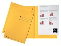 Een Vouwmap Esselte A4 manilla 180gr geel koop je bij Van Leeuwen Boeken- en kantoorartikelen