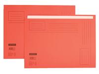 Een Vouwmap Quantore Folio ongelijke zijde 250gr rood koop je bij Van Leeuwen Boeken- en kantoorartikelen