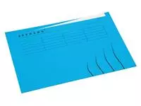 Een Vouwmap Secolor A4 ongelijk 225gr blauw koop je bij EconOffice