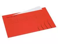 Een Vouwmap Secolor Folio ongelijk 225gr rood koop je bij MV Kantoortechniek B.V.