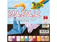 Een Vouwblaadjes Folia 80gr 15x15cm 50 vel 2-zijdig Japan 10 designs assorti kleuren koop je bij EconOffice