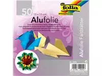 Een Vouwblaadjes Folia 15x15cm 50 vel alufolie assorti kleuren koop je bij Totaal Kantoor Goeree