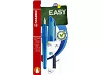 Een Vulpen STABILO Easybuddy linkshandig medium donkerblauw/lichtblauw blister à 1 stuk koop je bij EconOffice