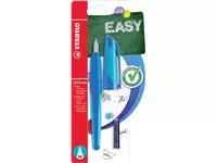 Een Vulpen STABILO Easybuddy rechtshandig medium donkerblauw/lichtblauw blister à 1 stuk koop je bij EconOffice