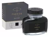 Een Vulpeninkt Parker Quink permanent 57ml zwart koop je bij Van Leeuwen Boeken- en kantoorartikelen