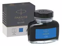 Een Vulpeninkt Parker Quink uitwasbaar 57ml koningsblauw koop je bij Kantoorvakhandel van der Heijde