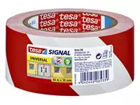 Een Waarschuwings- en markeringstape tesa® Signal Universal 66mx50mm rood/wit koop je bij EconOffice