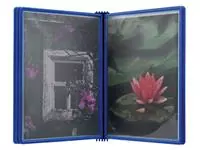 Een Wandelement Flex-O-Frame met 5 tassen blauw koop je bij Van Leeuwen Boeken- en kantoorartikelen