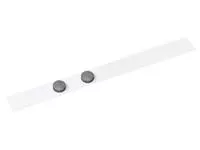 Een Wandlijst MAUL Standard zelfklevend 50cm incl 2 magneten wit koop je bij KantoorProfi België BV