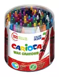 Een Waskrijt Carioca Maxi pot á 100 stuks assorti koop je bij Van Hoye Kantoor BV