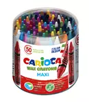 Een Waskrijt Carioca Maxi pot á 50 stuks assorti koop je bij Van Hoye Kantoor BV