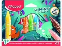 Een Waskrijt Maped Jungle Fever Jumbo set à 12 kleuren koop je bij Van Hoye Kantoor BV