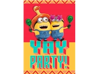 Wenskaart Hallmark uitnodiging Minions pak à 6 stuks