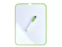 Een Whiteboard Desq 21.5x28cm + marker groen profiel koop je bij Van Leeuwen Boeken- en kantoorartikelen