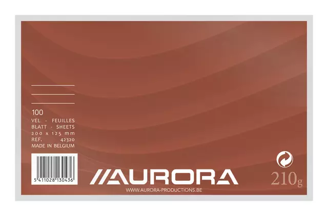 Een Systeemkaart Aurora 200x125mm lijn met rode koplijn 210gr wit koop je bij MV Kantoortechniek B.V.