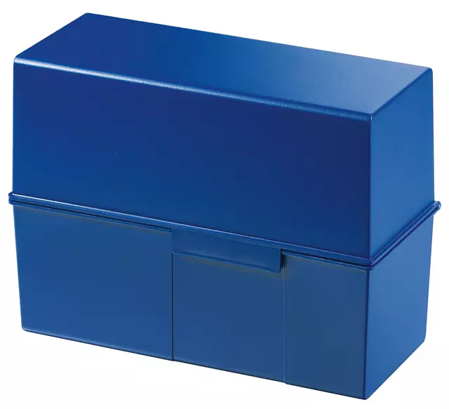Een Kaartenbak Han breed A5 kunststof blauw koop je bij Van Leeuwen Boeken- en kantoorartikelen