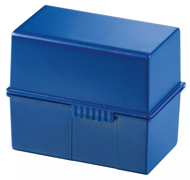 Een Kaartenbak Han breed A7 kunststof blauw koop je bij Van Leeuwen Boeken- en kantoorartikelen
