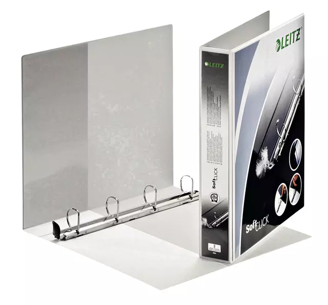 Een Presentatieringband Leitz SoftClick A4 Maxi 4-rings D-mech 30mm wit koop je bij L&N Partners voor Partners B.V.