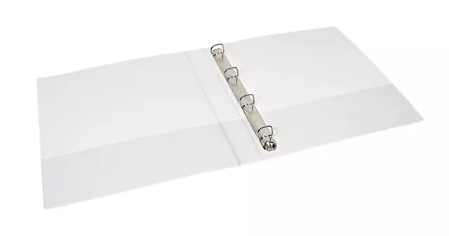 Een Presentatieringband Quantore A4 Maxi 4-rings D-mech 50mm wit koop je bij Van Leeuwen Boeken- en kantoorartikelen