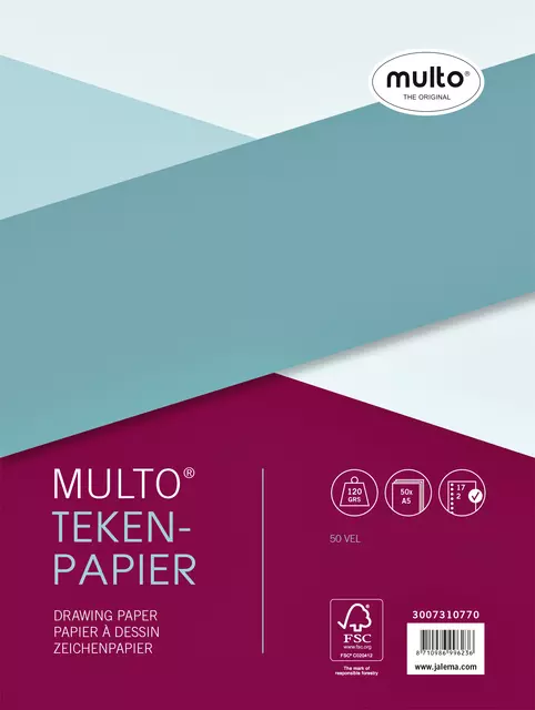 Een Interieur Multo 17-gaats tekenpapier 120gr 50vel koop je bij L&N Partners voor Partners B.V.