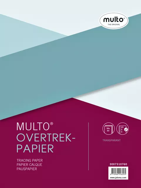 Een Interieur Multo overtrekpapier A4 23-gaats 50vel koop je bij L&N Partners voor Partners B.V.
