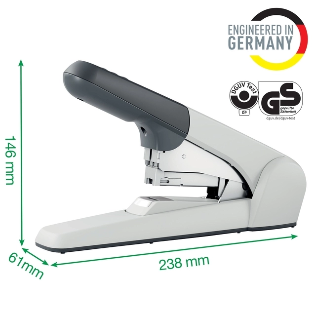 Een Nietmachine Leitz Heavy Duty Flat Clinch 60 vel zilver koop je bij Unimark Office B.V.