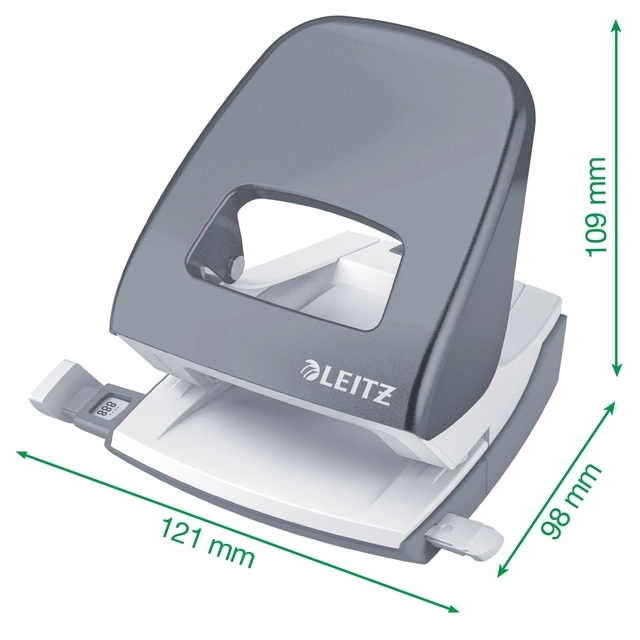 Een Perforator Leitz 5008 Nexxt metaal 30 vel zwart blister koop je bij NiceSupplies.nl