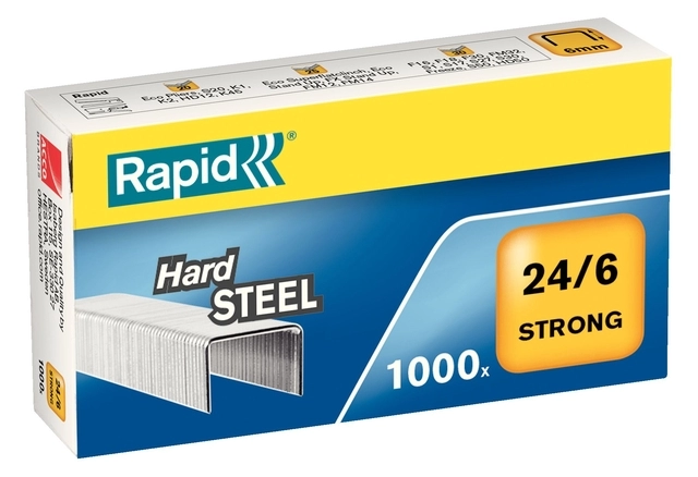 Een Nieten Rapid 24/6 staal strong 1000 stuks koop je bij KantoorProfi België BV