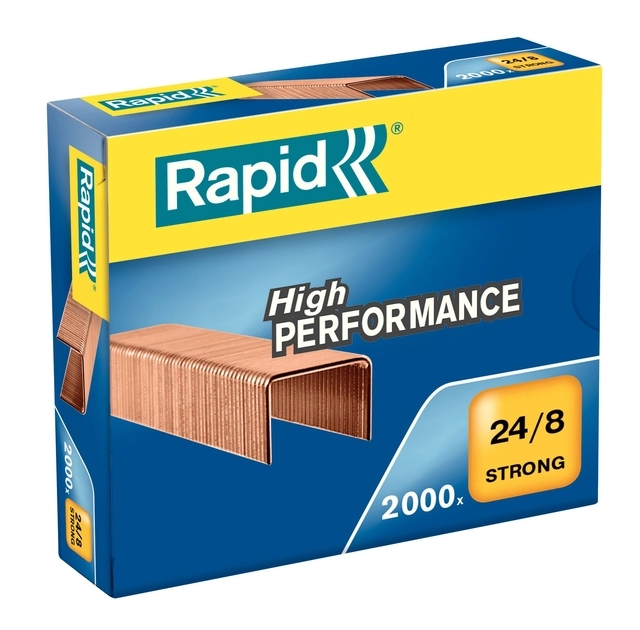 Een Nieten Rapid 24/8 verkoperd strong 2000 stuks koop je bij KantoorProfi België BV