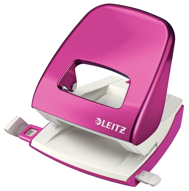 Een Perforator Leitz WOW 5008 NeXXt metaal 30 vel roze koop je bij Buro De Peuter