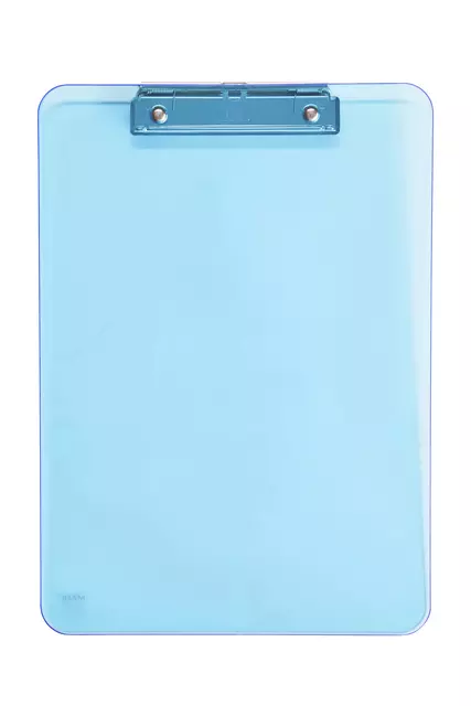 Een Klembord MAUL A4 staand transparant PS neon blauw koop je bij Goedkope Kantoorbenodigdheden