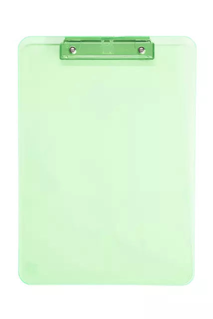 Een Klembord MAUL A4 staand transparant PS neon groen koop je bij Goedkope Kantoorbenodigdheden