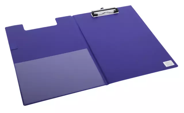 Een Klembordmap Quantore A4 staand PVC blauw met 100mm klem + penlus koop je bij KantoorProfi België BV