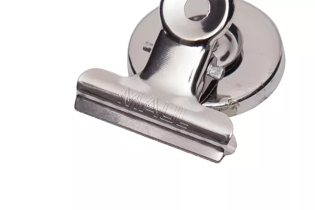 Een Papierklem MAUL Bulldog met magneet 30mm capaciteit 10mm zilver koop je bij Goedkope Kantoorbenodigdheden