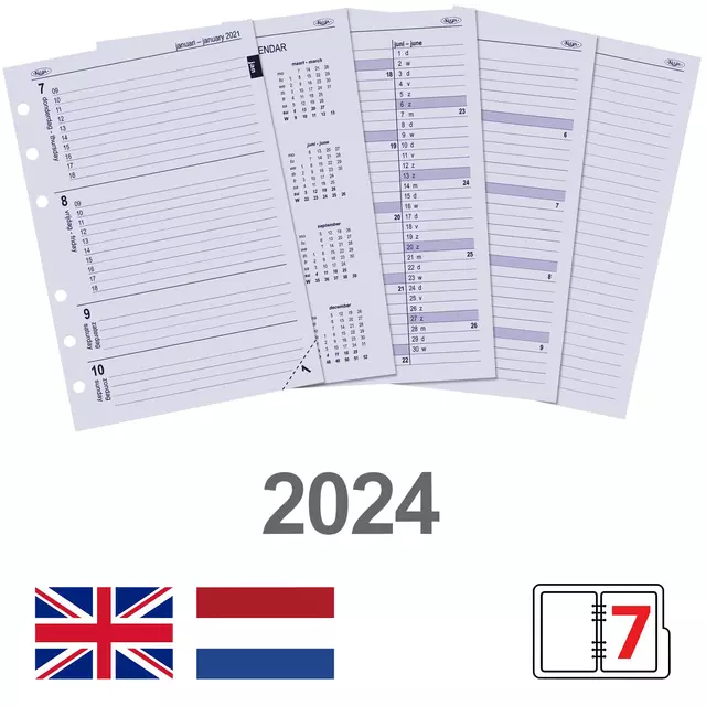 Een Agendavulling 2025 Kalpa A5 7dagen/2pagina's koop je bij Van Leeuwen Boeken- en kantoorartikelen