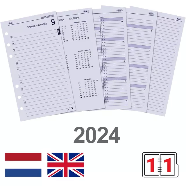 Een Agendavulling 2025 Kalpa Personal 1dag/1pagina koop je bij KantoorProfi België BV