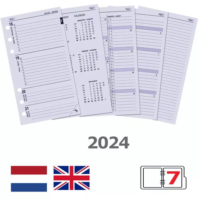 Een Agendavulling 2025 Kalpa Personal 7dagen/2pagina's koop je bij MV Kantoortechniek B.V.