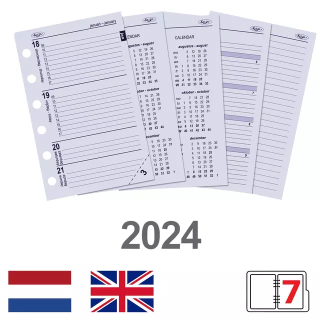 Agendavulling 2025 Kalpa Pocket 7dagen/2pagina's