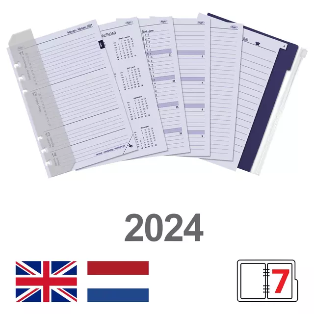 Een Agendavulling 2025 Kalpa A5 jaardoos 7dagen/2pagina's koop je bij L&N Partners voor Partners B.V.
