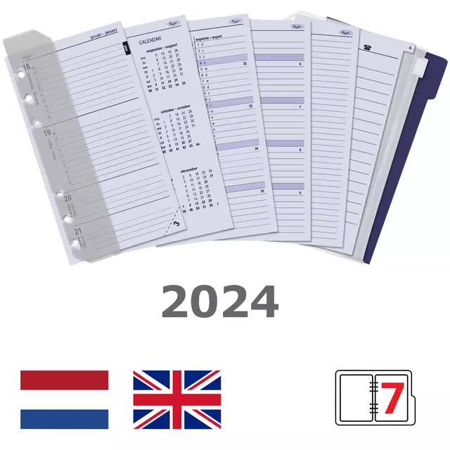 Een Agendavulling 2025 Kalpa Personal jaardoos 7dagen/2pagina's koop je bij KantoorProfi België BV