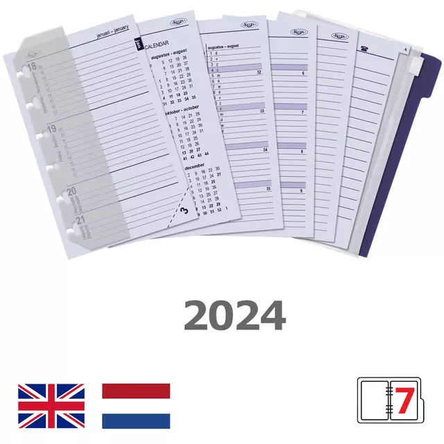 Een Agendavulling 2025 Kalpa Pocket jaardoos 7dagen/2pagina' koop je bij KantoorProfi België BV