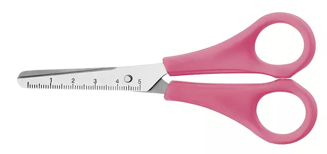 Kinderschaar Westcott 130mm ronde punt roze