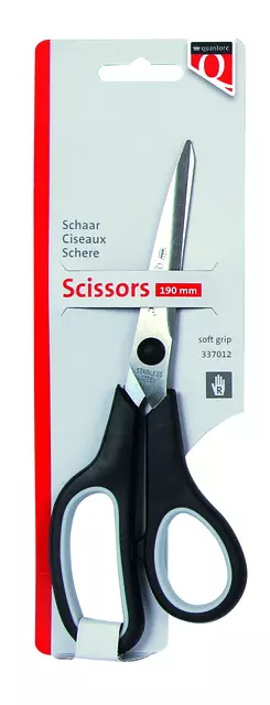 Een Schaar Quantore 190mm soft grip zwart koop je bij L&N Partners voor Partners B.V.