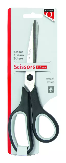 Een Ciseaux Quantore Softgrip 210mm noir koop je bij Van Hoye Kantoor BV