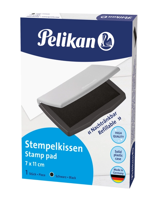 Een Stempelkussen Pelikan 2E 110x70mm zwart koop je bij EconOffice