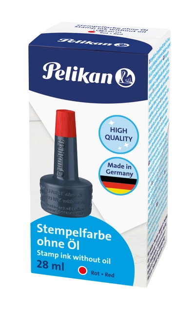 Een Stempelinkt Pelikan flacon 28ml rood koop je bij Unimark Office B.V.