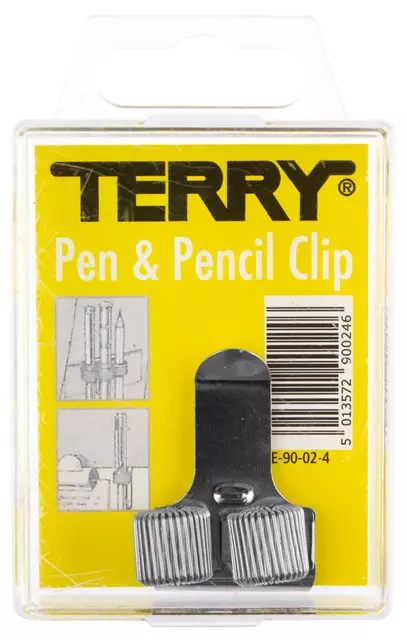 Een Penhouder Terry clip voor 2 pennen/potloden zilverkleurig koop je bij Van Leeuwen Boeken- en kantoorartikelen