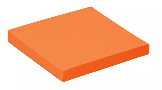 Een Memoblok Quantore 76x76mm neon oranje koop je bij Van Leeuwen Boeken- en kantoorartikelen