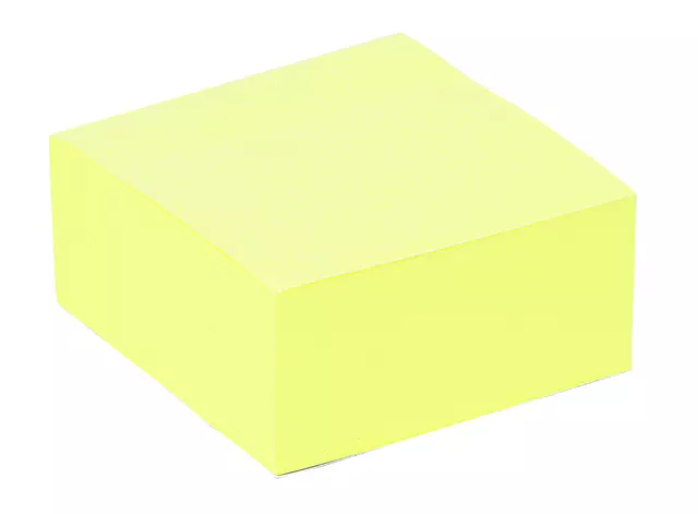 Een Memoblok Quantore 76x76mm 400 geel koop je bij Van Leeuwen Boeken- en kantoorartikelen