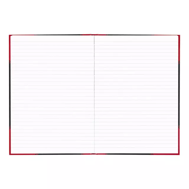 Notitieboek Bantex zwart/rood A4 lijn 70gr 96vel